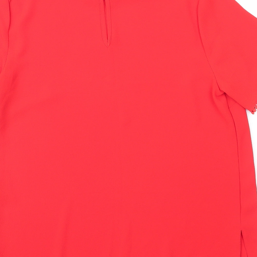 Womens UK Size 12 Dorothy Perkins Red Basic Blouse