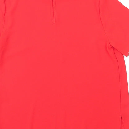 Womens UK Size 12 Dorothy Perkins Red Basic Blouse
