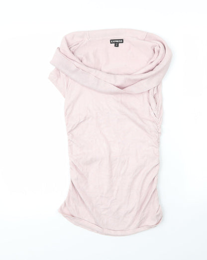 Womens UK Size XS Express Pink Basic Blouse