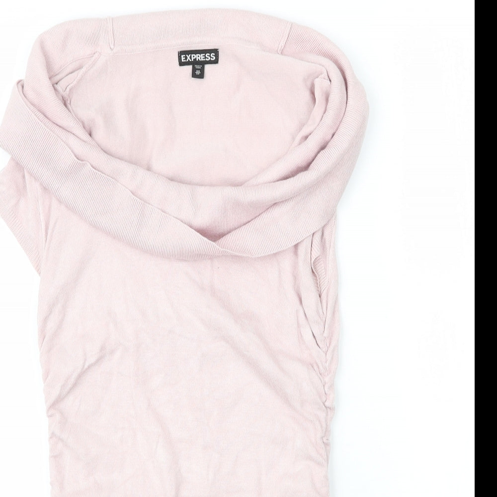 Womens UK Size XS Express Pink Basic Blouse