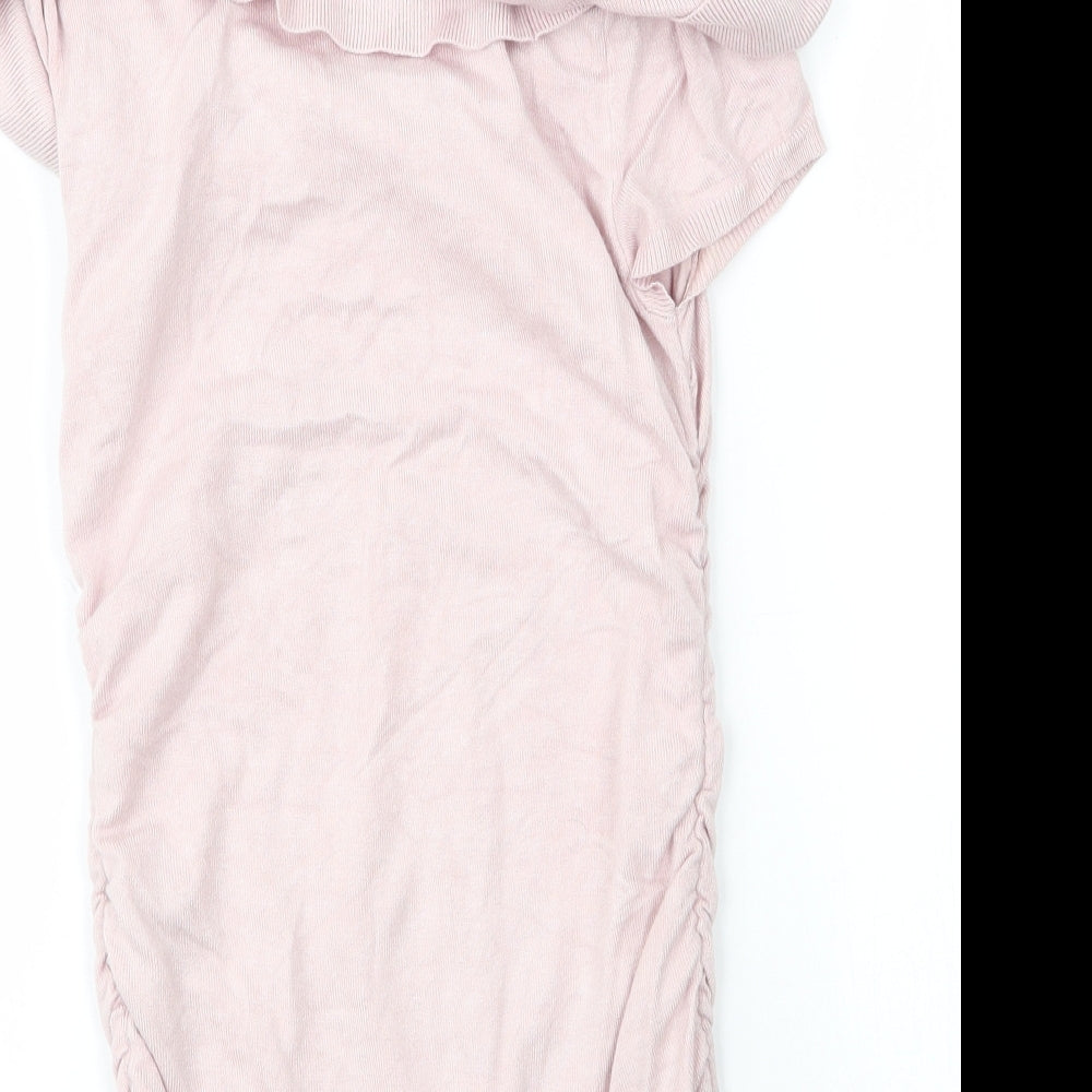 Womens UK Size XS Express Pink Basic Blouse