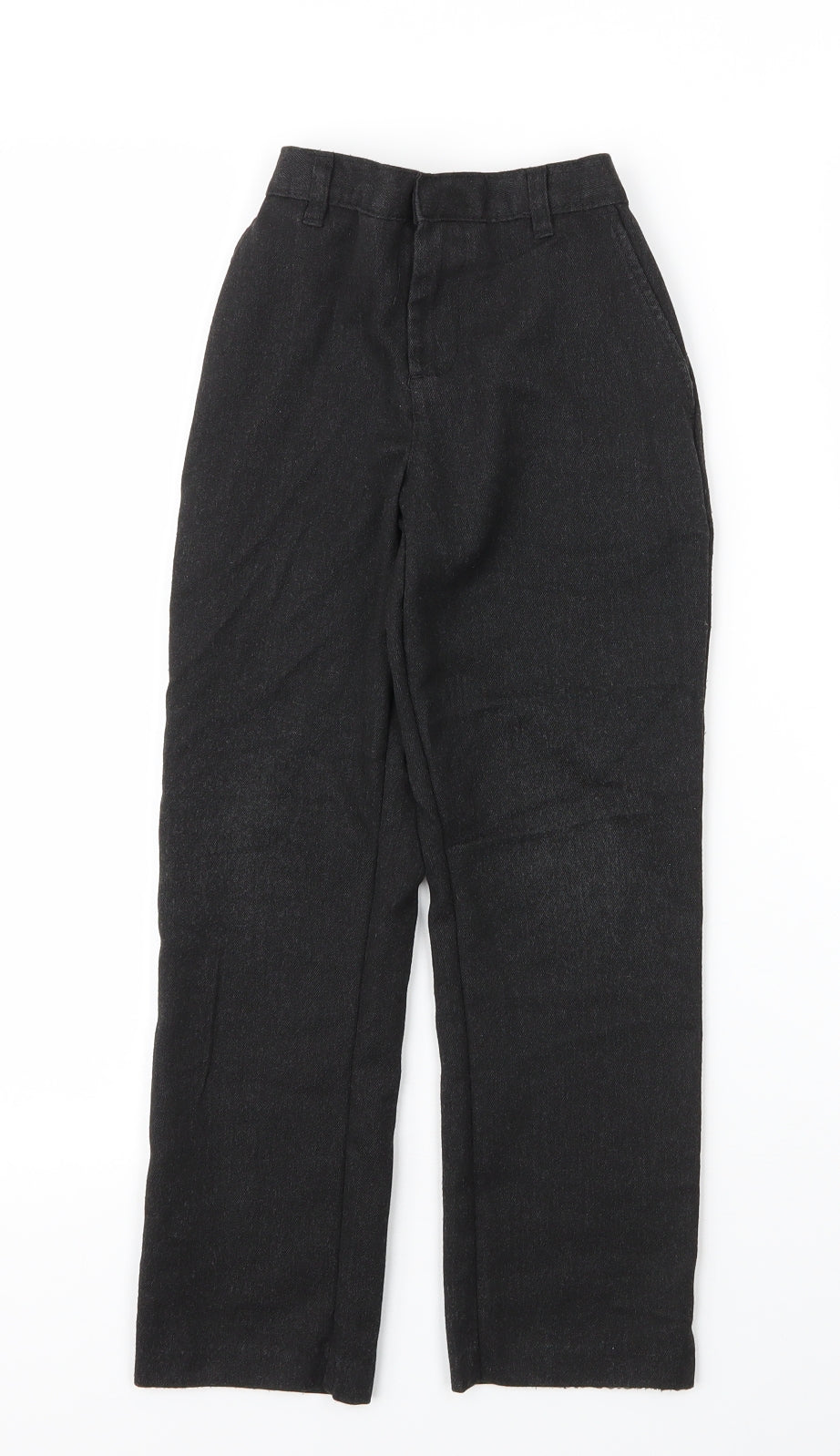 Additional front view of George boys’ grey polyester carpenter trousers, size 6, years regular zip