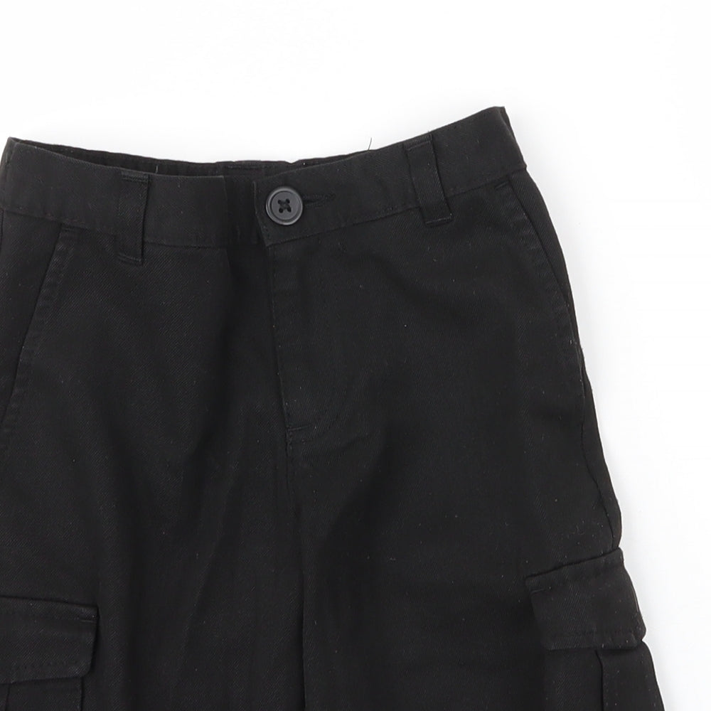 George Boys Black  Viscose Cargo Shorts Size 5 Years  Regular Zip