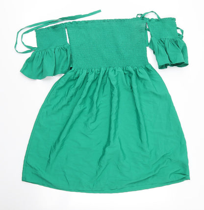 Womens UK Size 12 Be You Green Basic Blouse