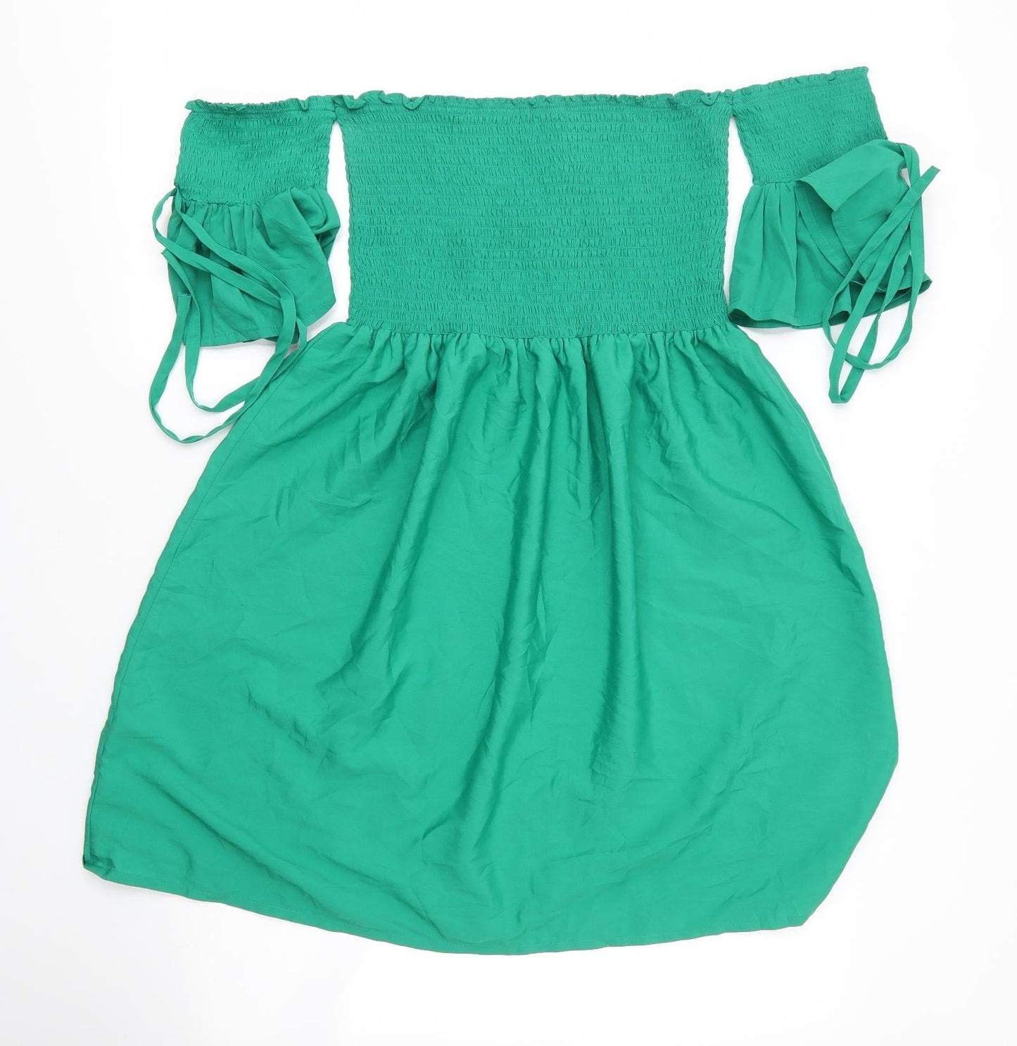 Womens UK Size 12 Be You Green Basic Blouse