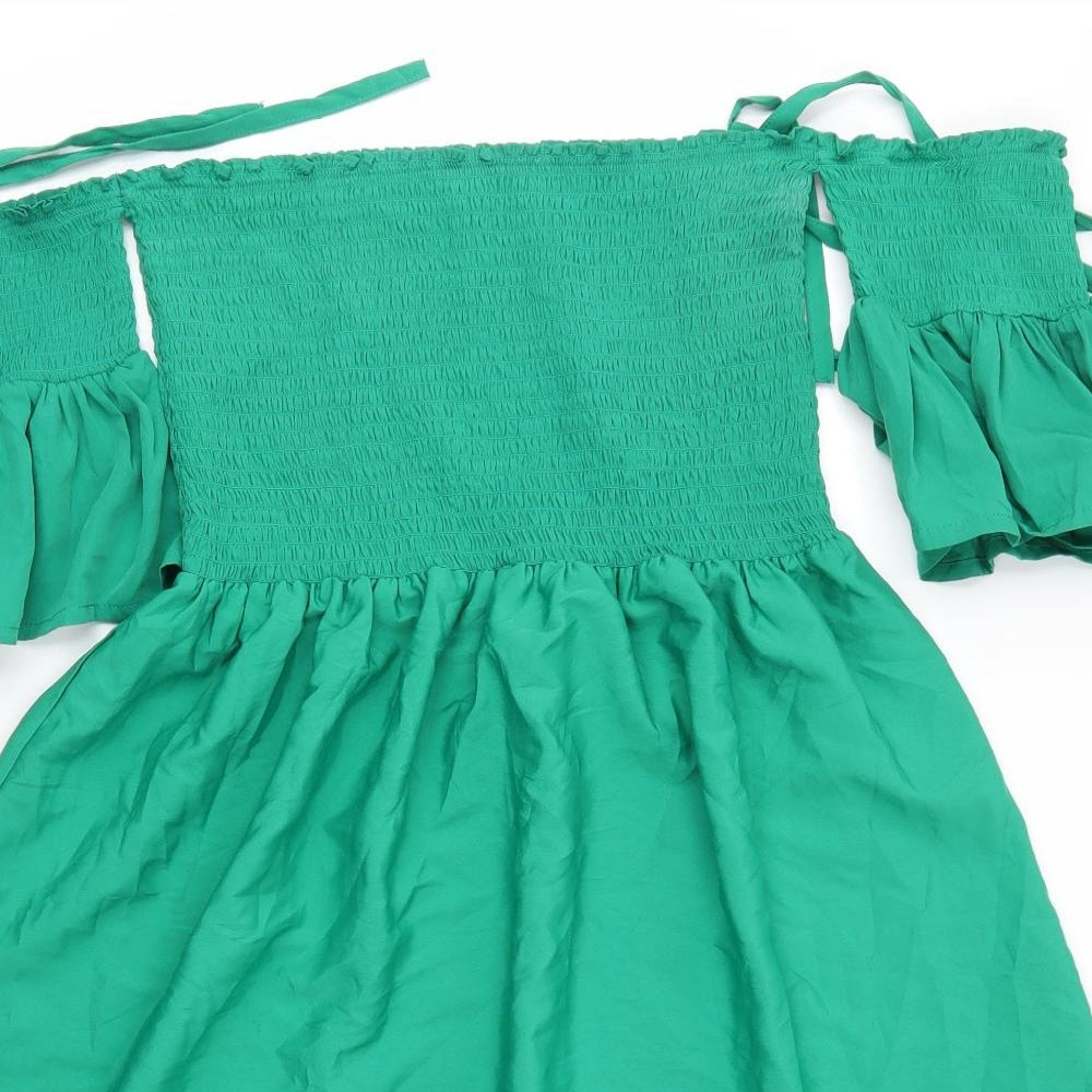 Womens UK Size 12 Be You Green Basic Blouse
