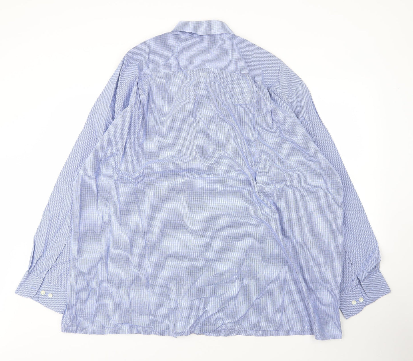 Mens UK Size XL Ming Dynasty Blue  Button-Up Long Sleeve Casual Shirt