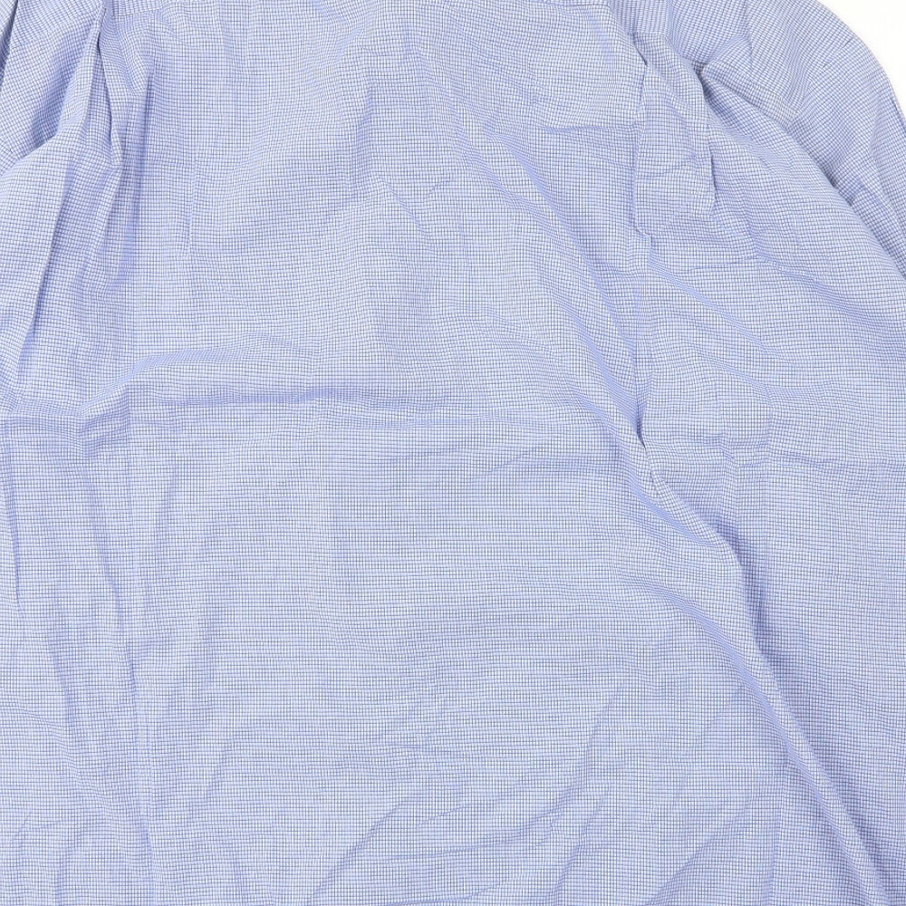 Mens UK Size XL Ming Dynasty Blue  Button-Up Long Sleeve Casual Shirt