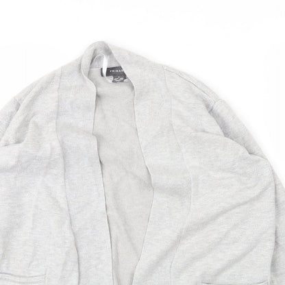 Primark Womens Grey V-Neck  Viscose Cardigan Jumper Size S