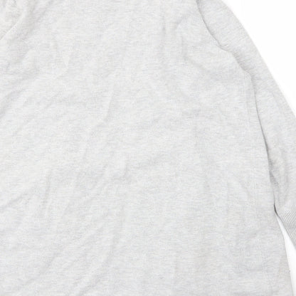 Primark Womens Grey V-Neck  Viscose Cardigan Jumper Size S