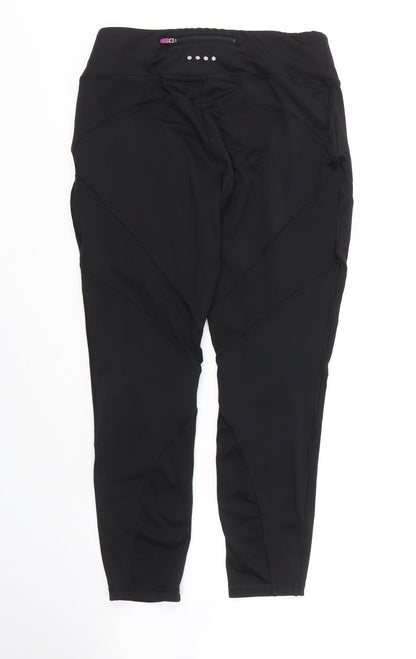 Soluxe Womens Black  Polyester Compression Leggings Size M L23 in Regular