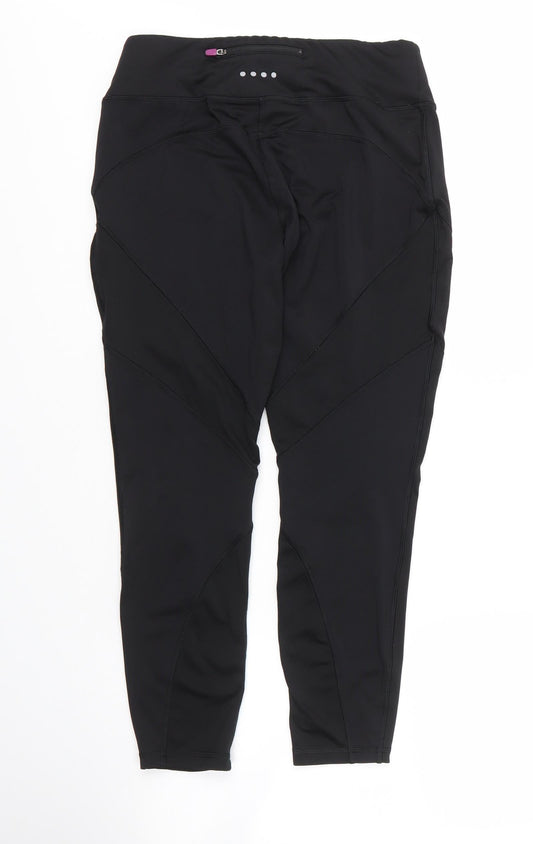 Soluxe Womens Black  Polyester Compression Leggings Size M L23 in Regular