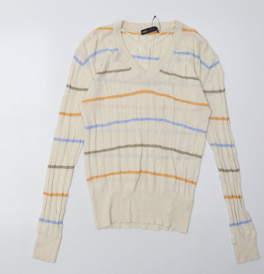 Womens UK Size S Marks and Spencer Beige Pullover Sweatshirt