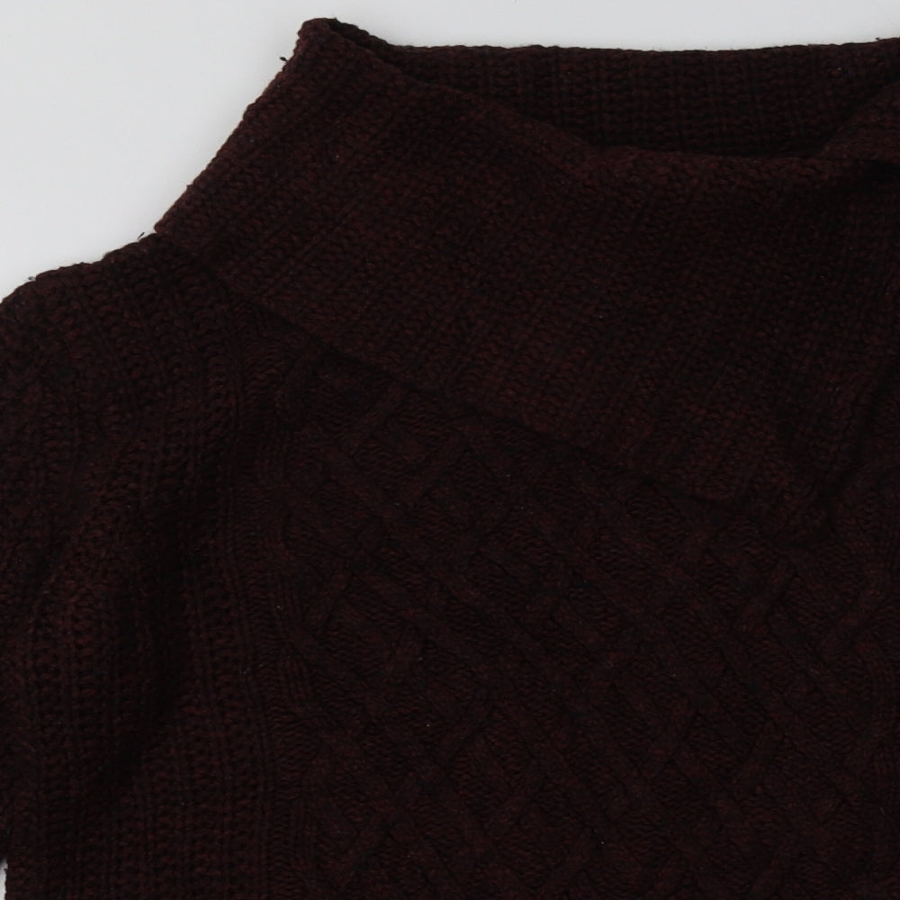 H&M Womens Red Argyle/Diamond Acrylic Pullover Sweatshirt Size M  Pullover