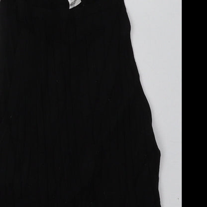 Womens UK Size XS H&M Black Cropped Tank