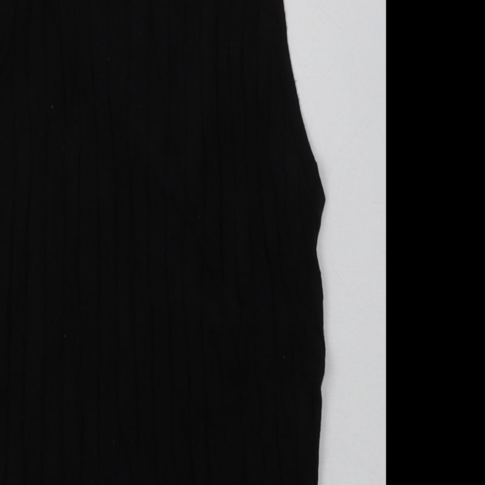 Womens UK Size XS H&M Black Cropped Tank