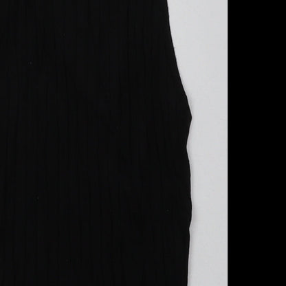 Womens UK Size XS H&M Black Cropped Tank