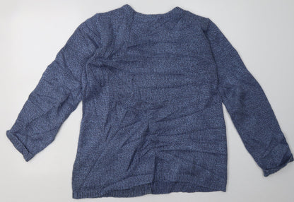 Womens UK Size S BM Blue Cardigan Jumper