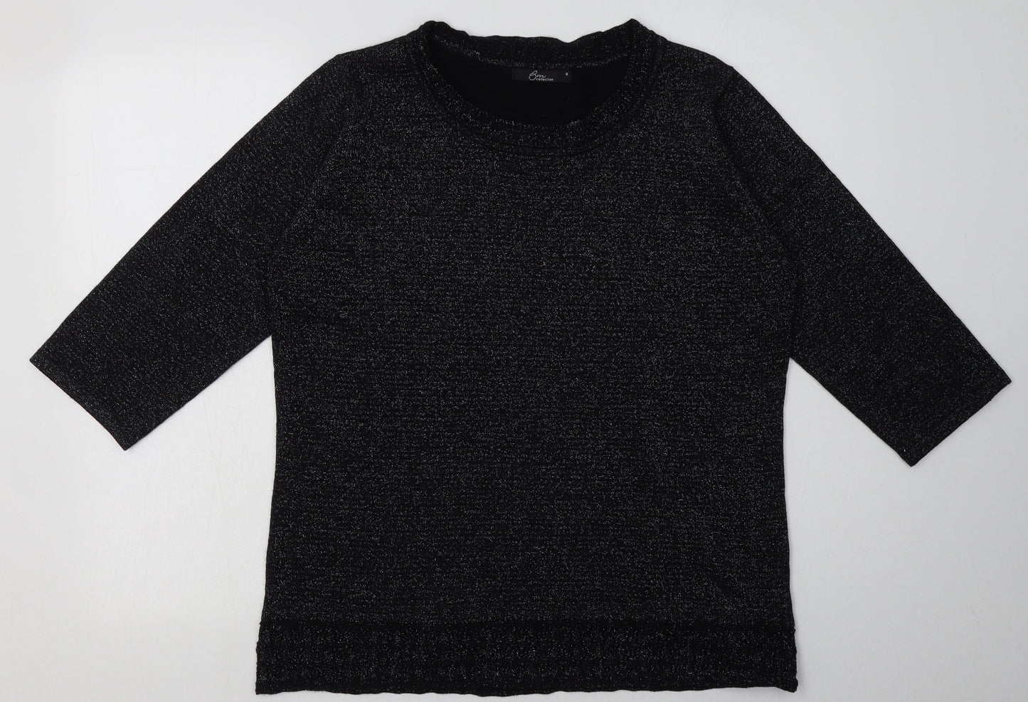 BM Womens Black  Acrylic Pullover Sweatshirt Size M  Pullover