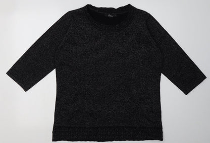 BM Womens Black  Acrylic Pullover Sweatshirt Size M  Pullover