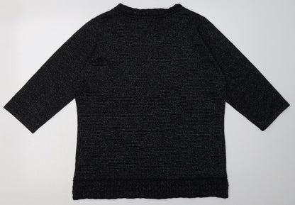 BM Womens Black  Acrylic Pullover Sweatshirt Size M  Pullover