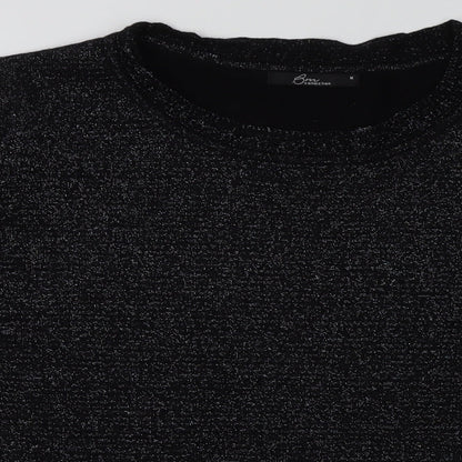 BM Womens Black  Acrylic Pullover Sweatshirt Size M  Pullover