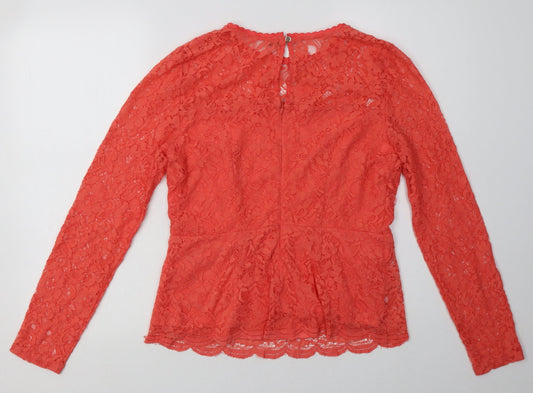 Womens UK Size M Oasis Pink Basic Blouse