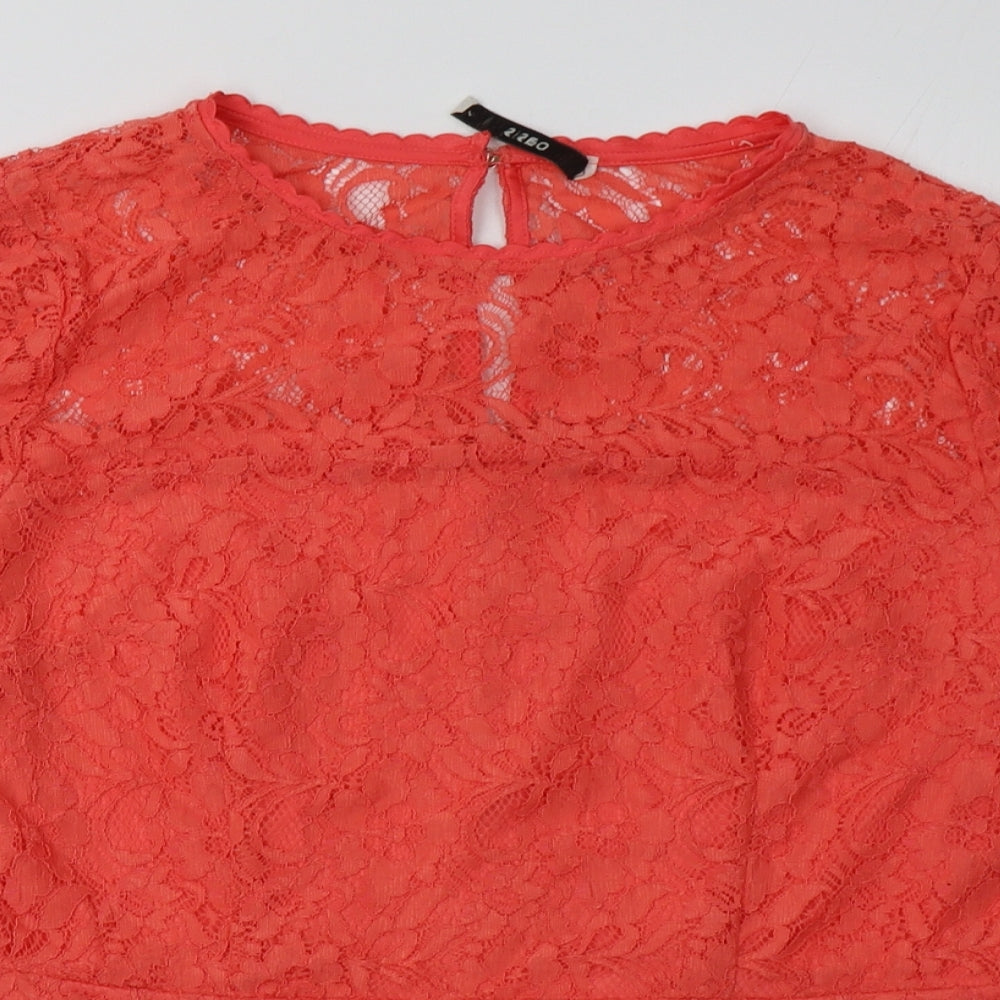 Womens UK Size M Oasis Pink Basic Blouse