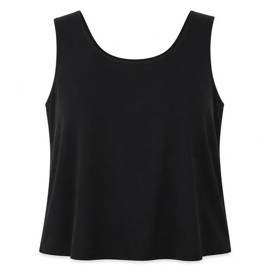 Womens UK Size 18 cc Black Cropped Tank
