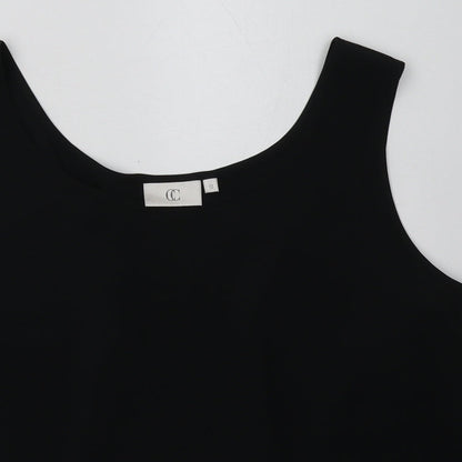 cc Womens Black  Polyester Cropped Tank Size 18 Scoop Neck