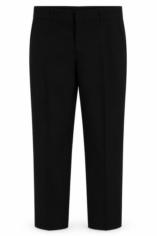 Marks and Spencer Boys Black  Polyester Capri Trousers Size 11-12 Years  Slim Hook & Eye - School Wear