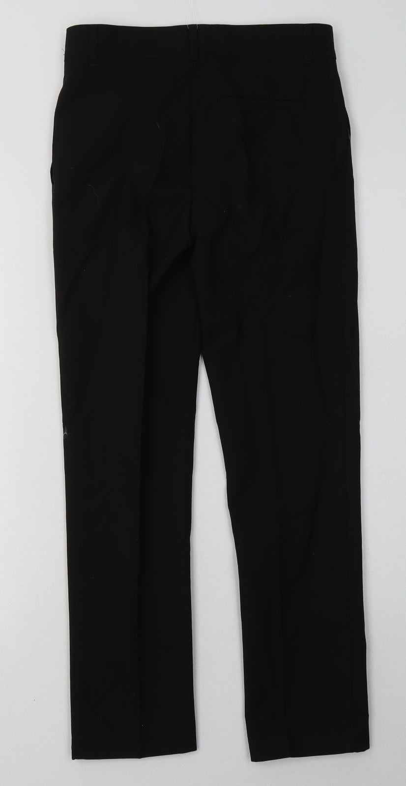 Marks and Spencer Boys Black  Polyester Capri Trousers Size 11-12 Years  Slim Hook & Eye - School Wear