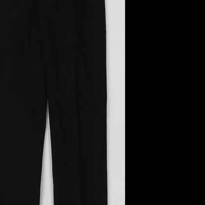 Marks and Spencer Boys Black  Polyester Capri Trousers Size 11-12 Years  Slim Hook & Eye - School Wear