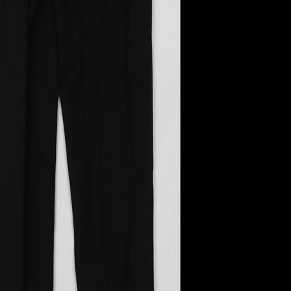 Marks and Spencer Boys Black  Polyester Capri Trousers Size 11-12 Years  Slim Hook & Eye - School Wear