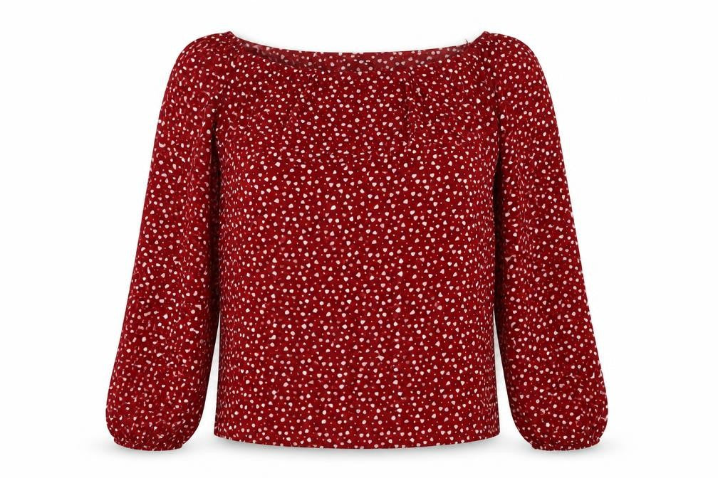 Womens UK Size L SheIn Red Basic Blouse