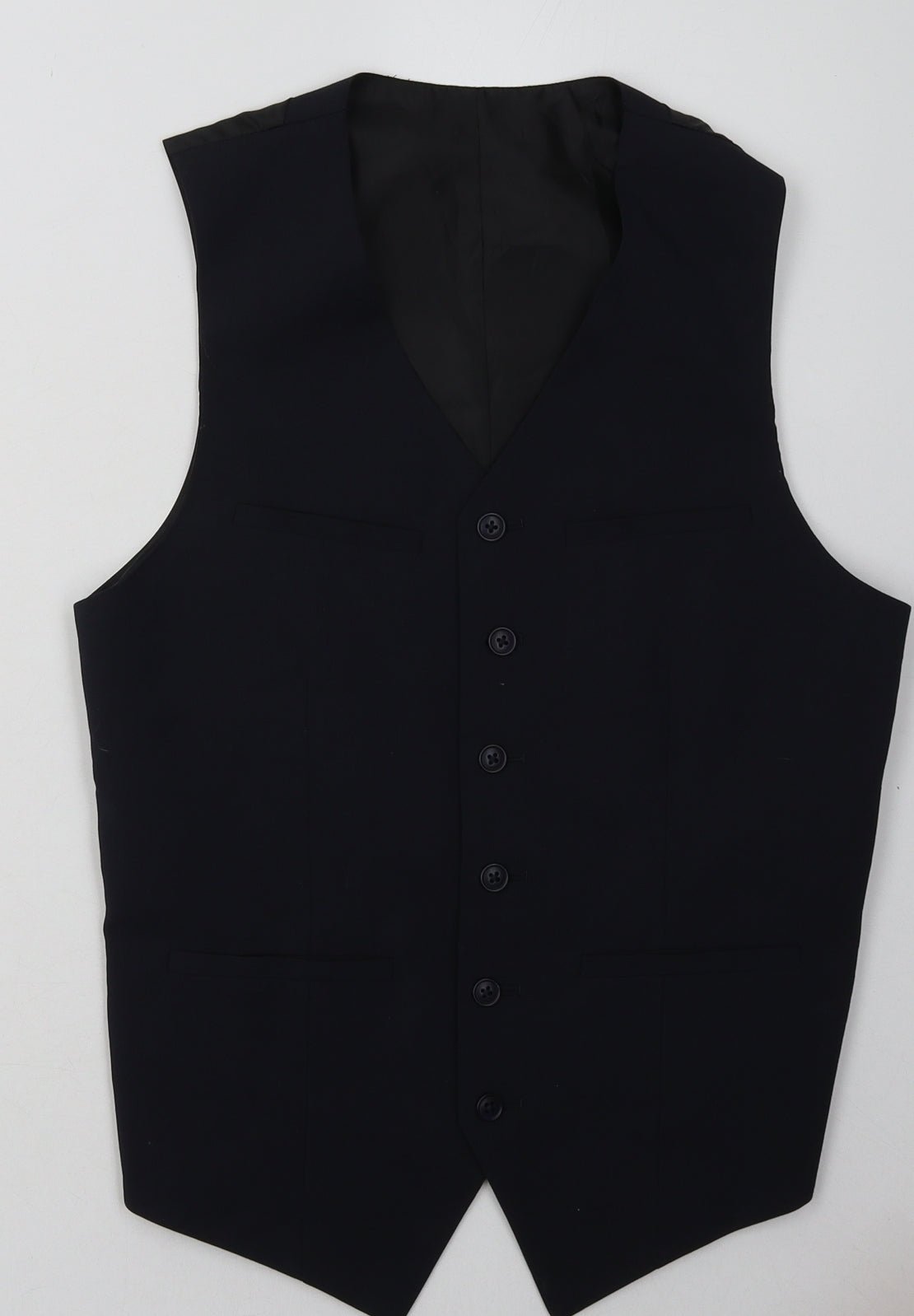 ASOS Mens Blue  Polyester Jacket Suit Waistcoat Size 36