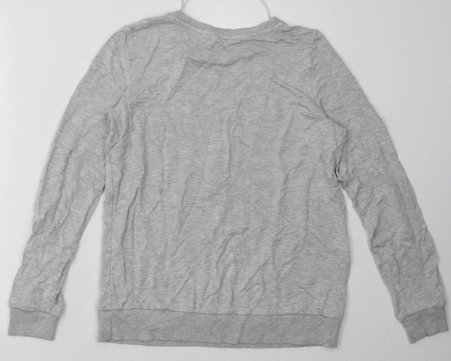 sainsburys Womens Grey Animal Print Cotton Pullover Sweatshirt Size 8  Pullover - Star Print