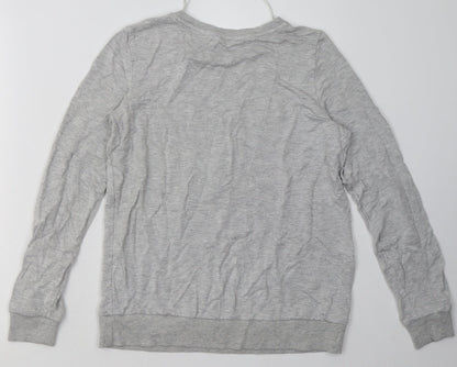 sainsburys Womens Grey Animal Print Cotton Pullover Sweatshirt Size 8  Pullover - Star Print