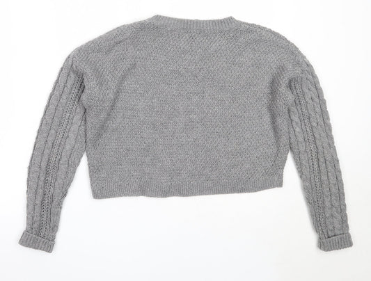 Womens UK Size 6 Atmosphere Grey Pullover Jumper