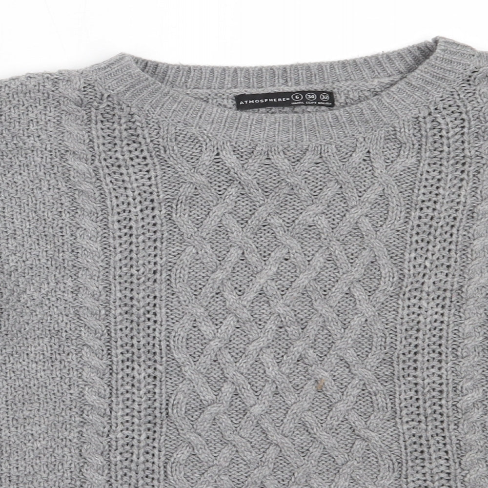 Womens UK Size 6 Atmosphere Grey Pullover Jumper