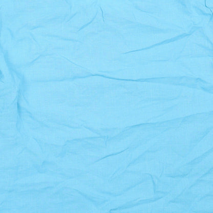 TIGI Womens Blue  Polyamide Basic Blouse Size 10 Round Neck