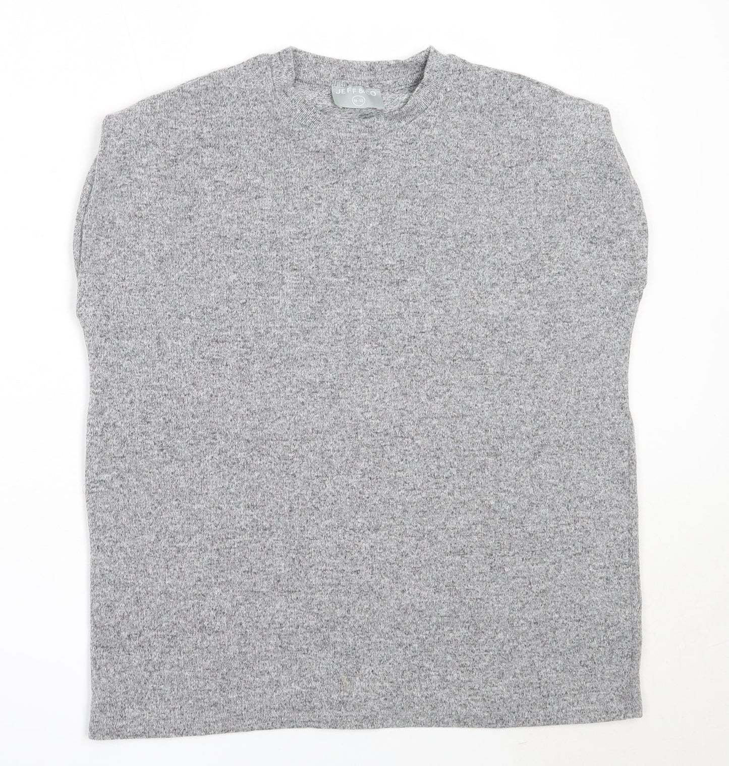 Womens UK Size 10 Jeff & Co Grey Basic T-Shirt