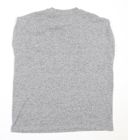 Womens UK Size 10 Jeff & Co Grey Basic T-Shirt