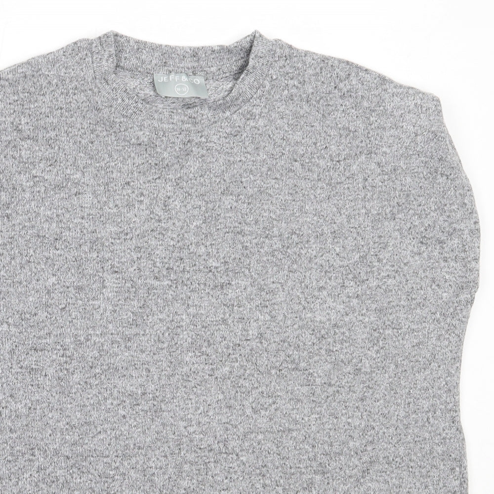 Womens UK Size 10 Jeff & Co Grey Basic T-Shirt
