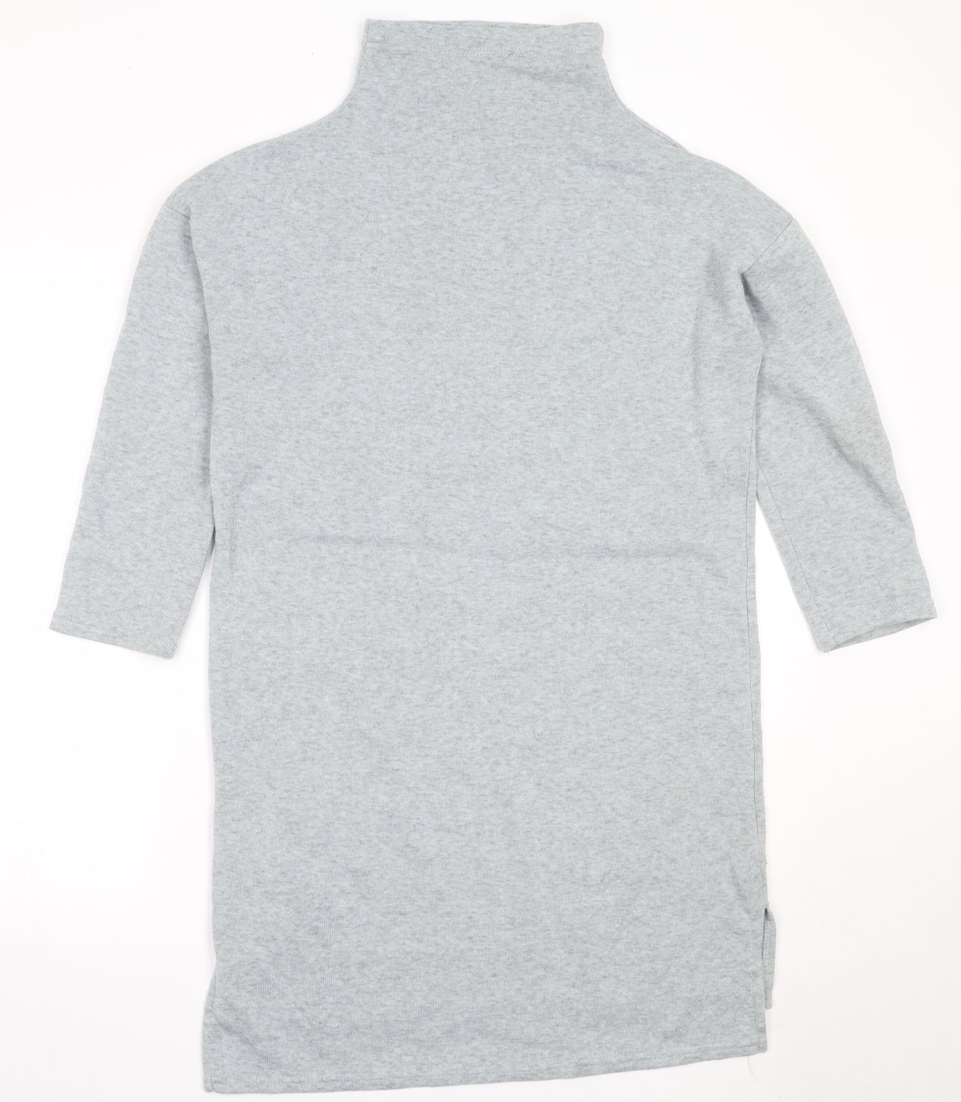 Preworn Womens Grey  Polyester Jumper Dress  Size L  High Neck