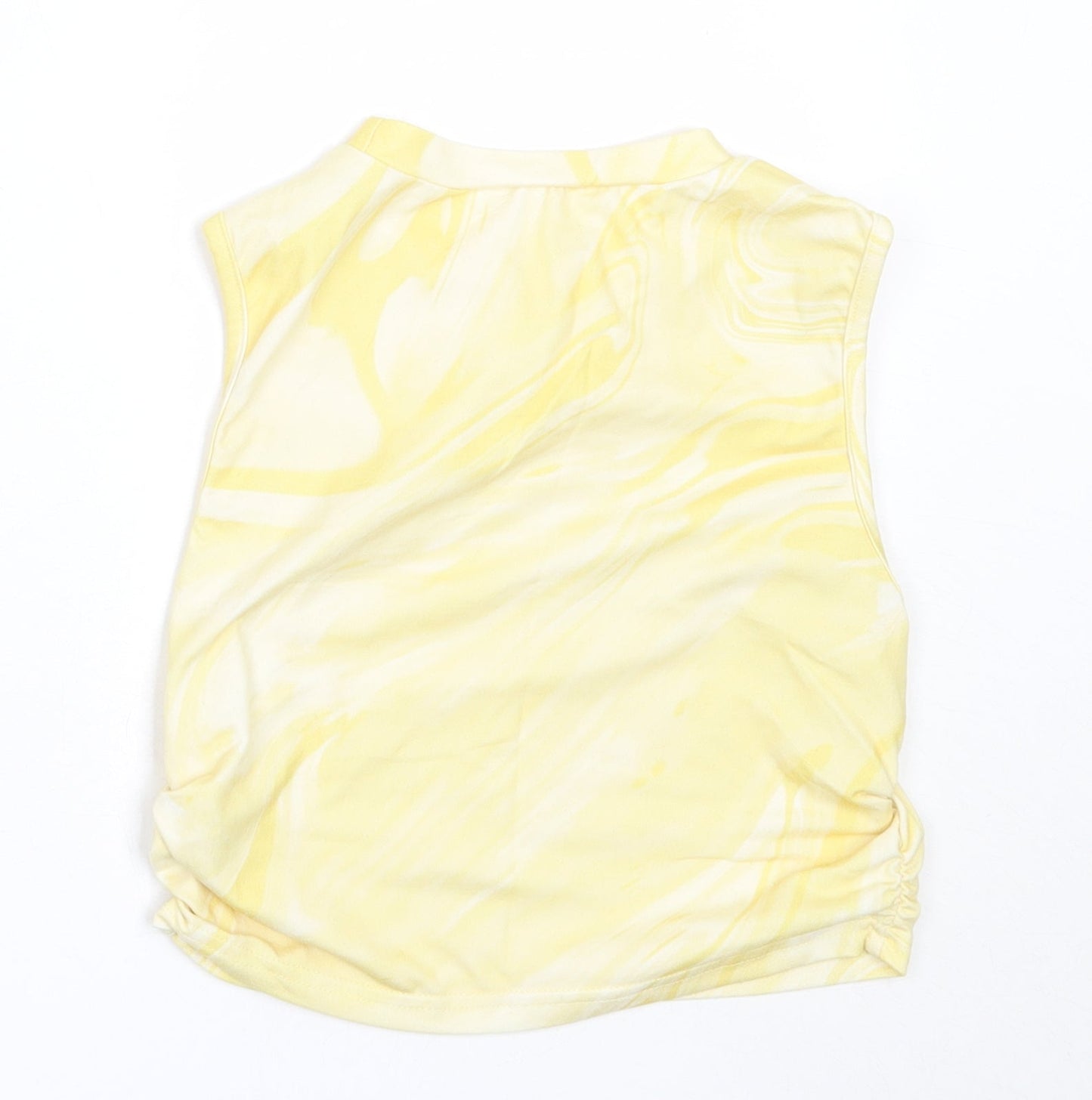 SheIn Womens Yellow  Polyester Basic Tank Size XS Round Neck