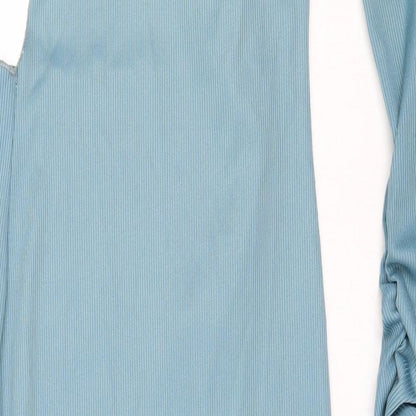 Missguided Womens Blue  Polyester Bodycon  Size 8  V-Neck