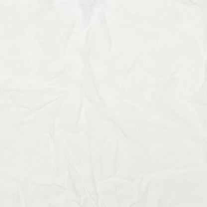 TU Womens White  Viscose Basic Blouse Size 10 V-Neck