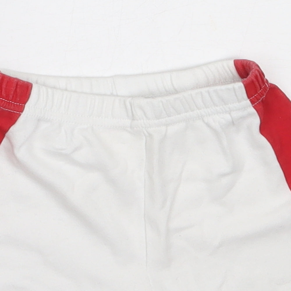 WRU Boys White  Cotton Cropped Trousers Size 9-12 Months   - Welsh Rugby Union