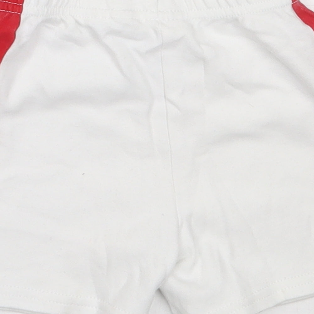 WRU Boys White  Cotton Cropped Trousers Size 9-12 Months   - Welsh Rugby Union